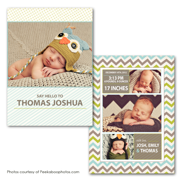 Squijoo Birth Announcement Photography Templates