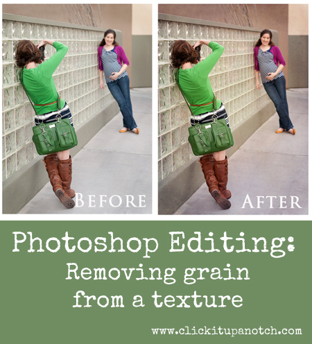photoshop editing - removing grain from a texture