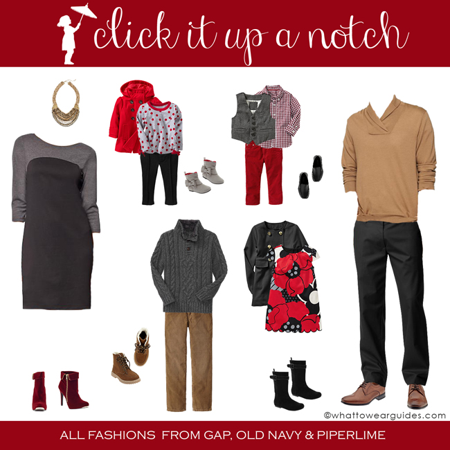 What to Wear in family photos via Click it Up a Notch