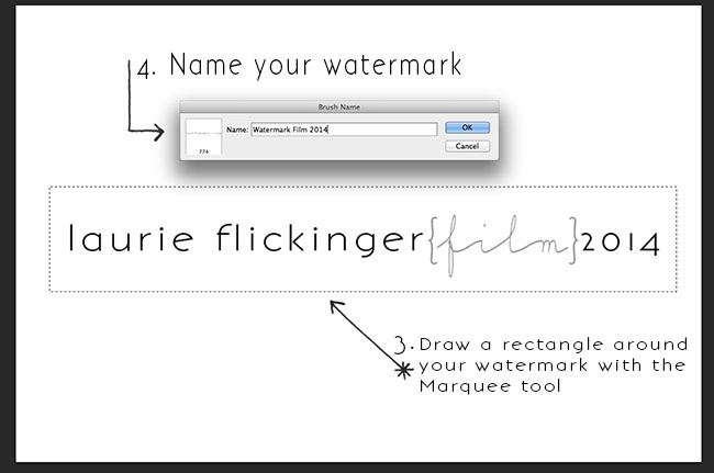 Creating a watermark in photoshop: Step 5
