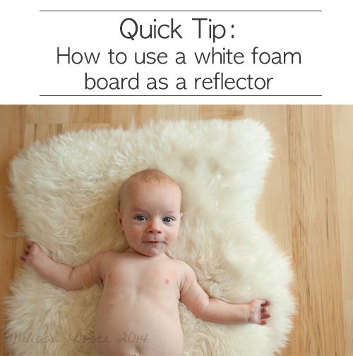how to use a white foam board as a reflector