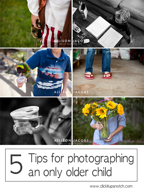 5 tips to photograph an older only child via Click it Up a Notch