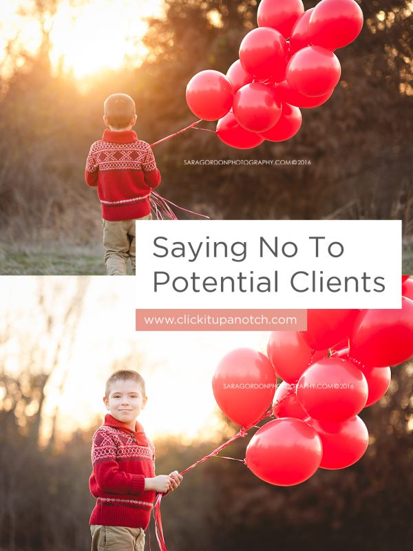 I wish I had read this when I first started my photography business. Read - Saying No to Potential Clients