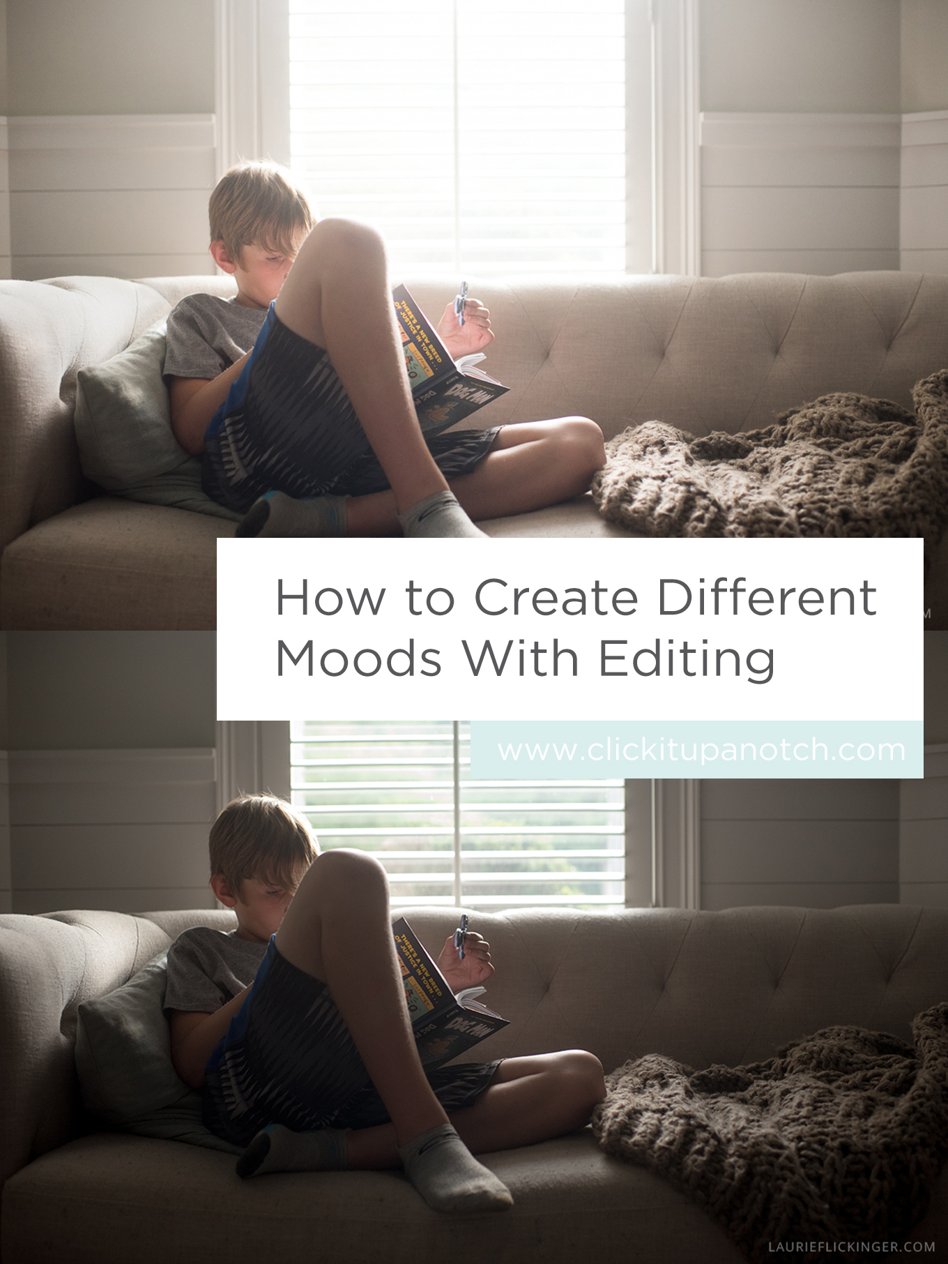 I love how simple this is and that she also included a video! Read - "How to Create Different Moods With Editing"
