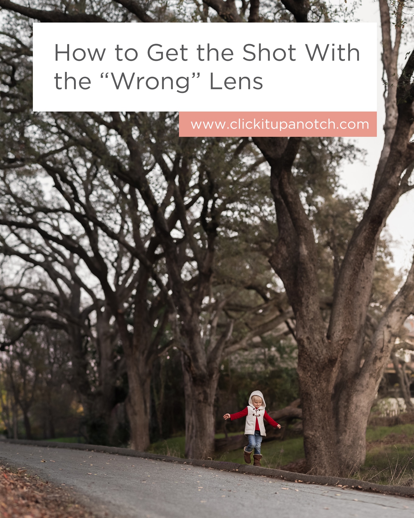 This is a great post if you don't have a lot of lenses! Read - "Photo Merging: How to Get the Shot With the "Wrong" Lens"