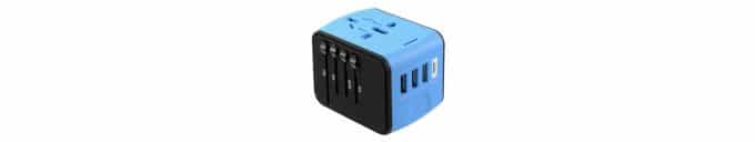 Black and blue small convertor box perfect for travel and a great gift for photographers.