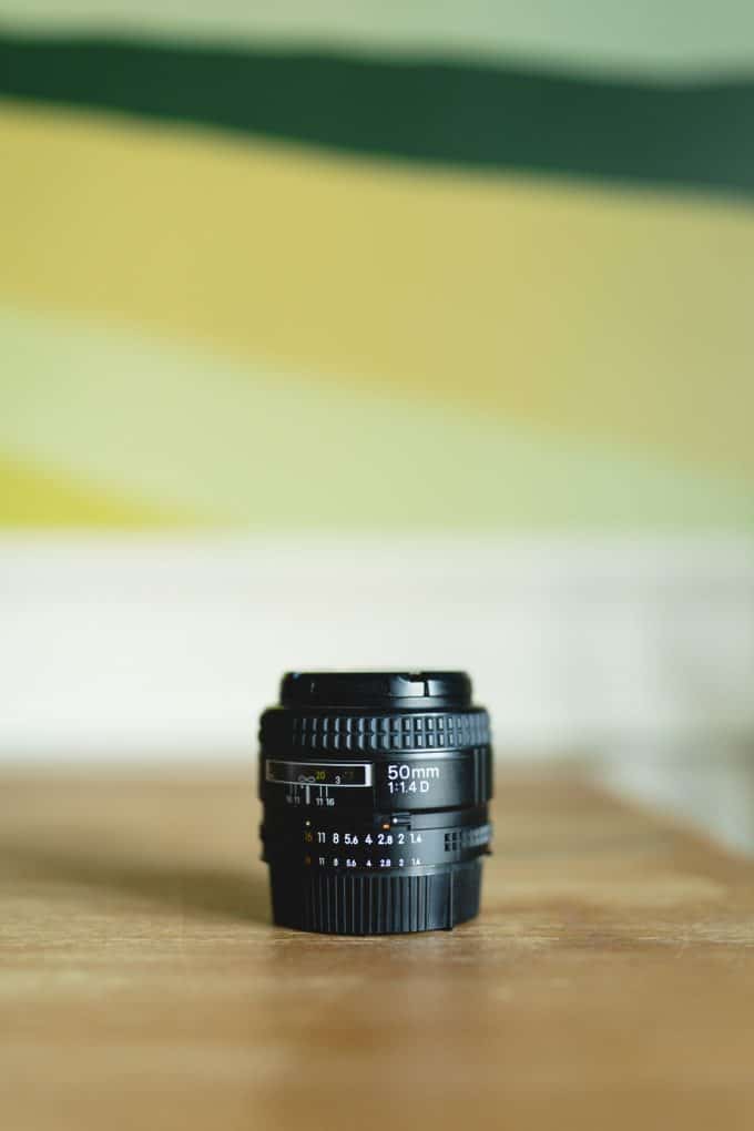 Photo of the 50mm lens for lens comparison. 